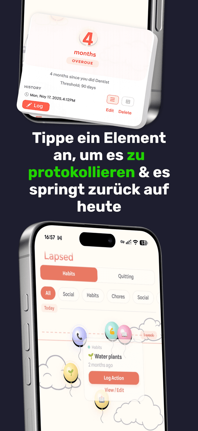Lapsed app screenshot 3