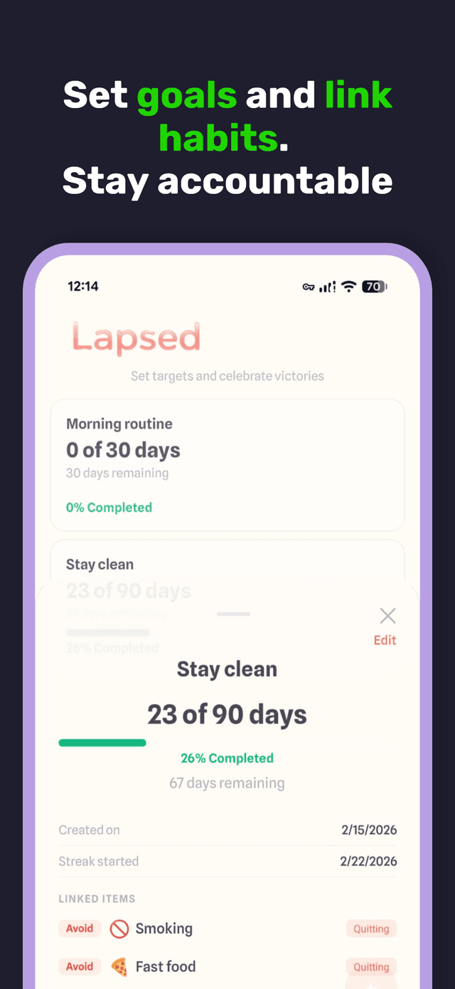 Lapsed app screenshot 7