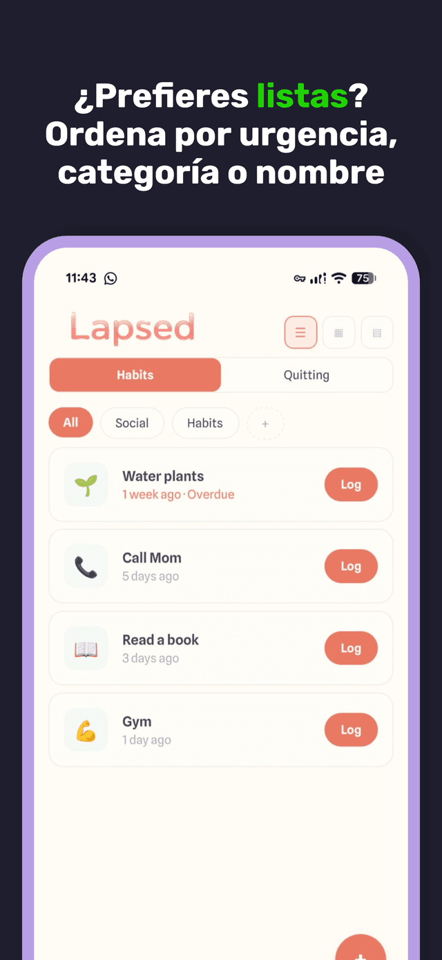 Lapsed app screenshot 5