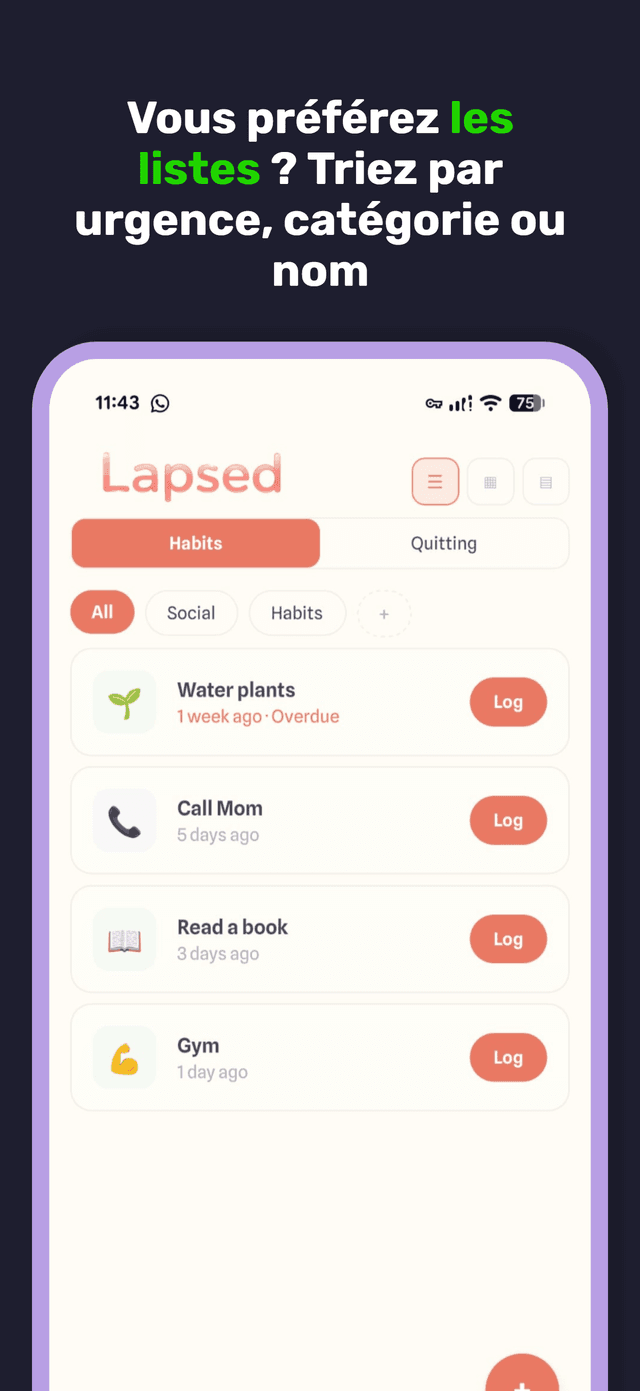 Lapsed app screenshot 5