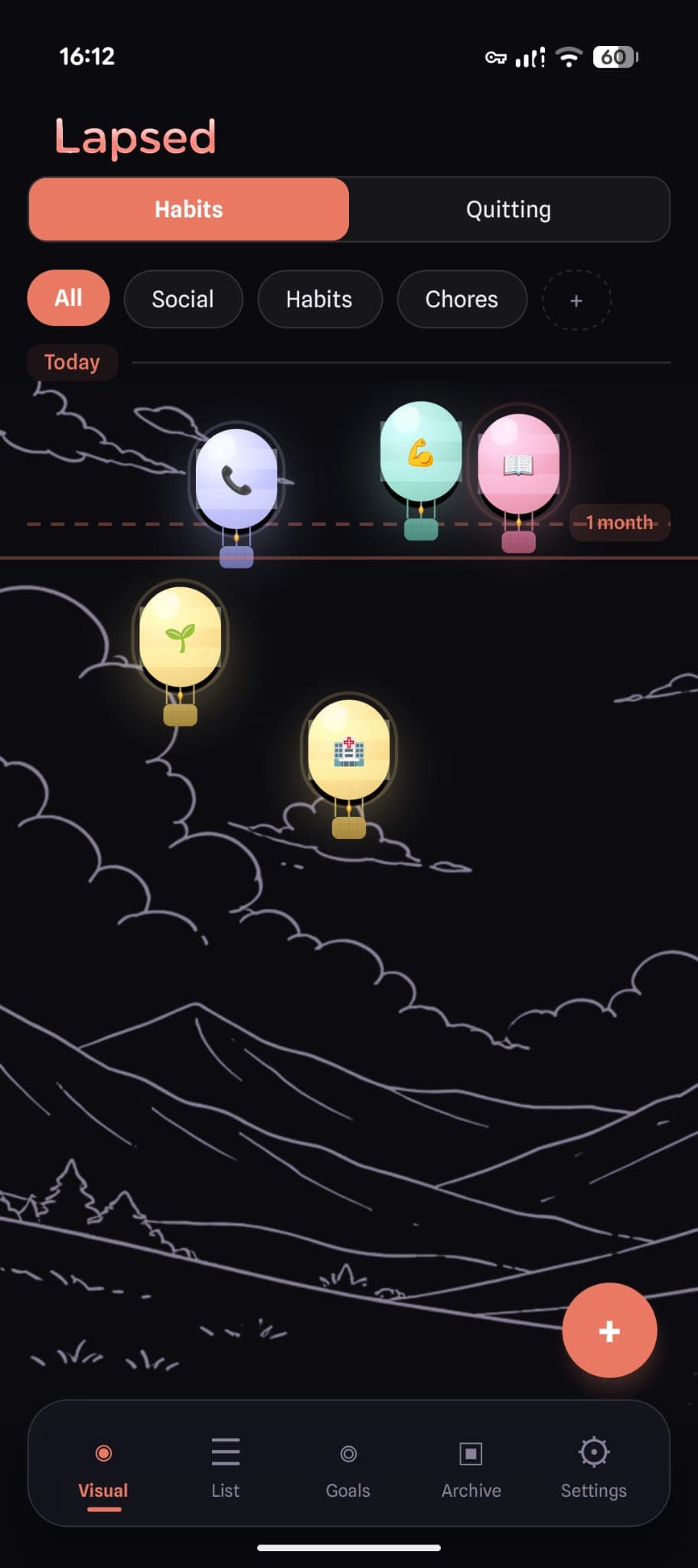 Hot air balloons — dark mode